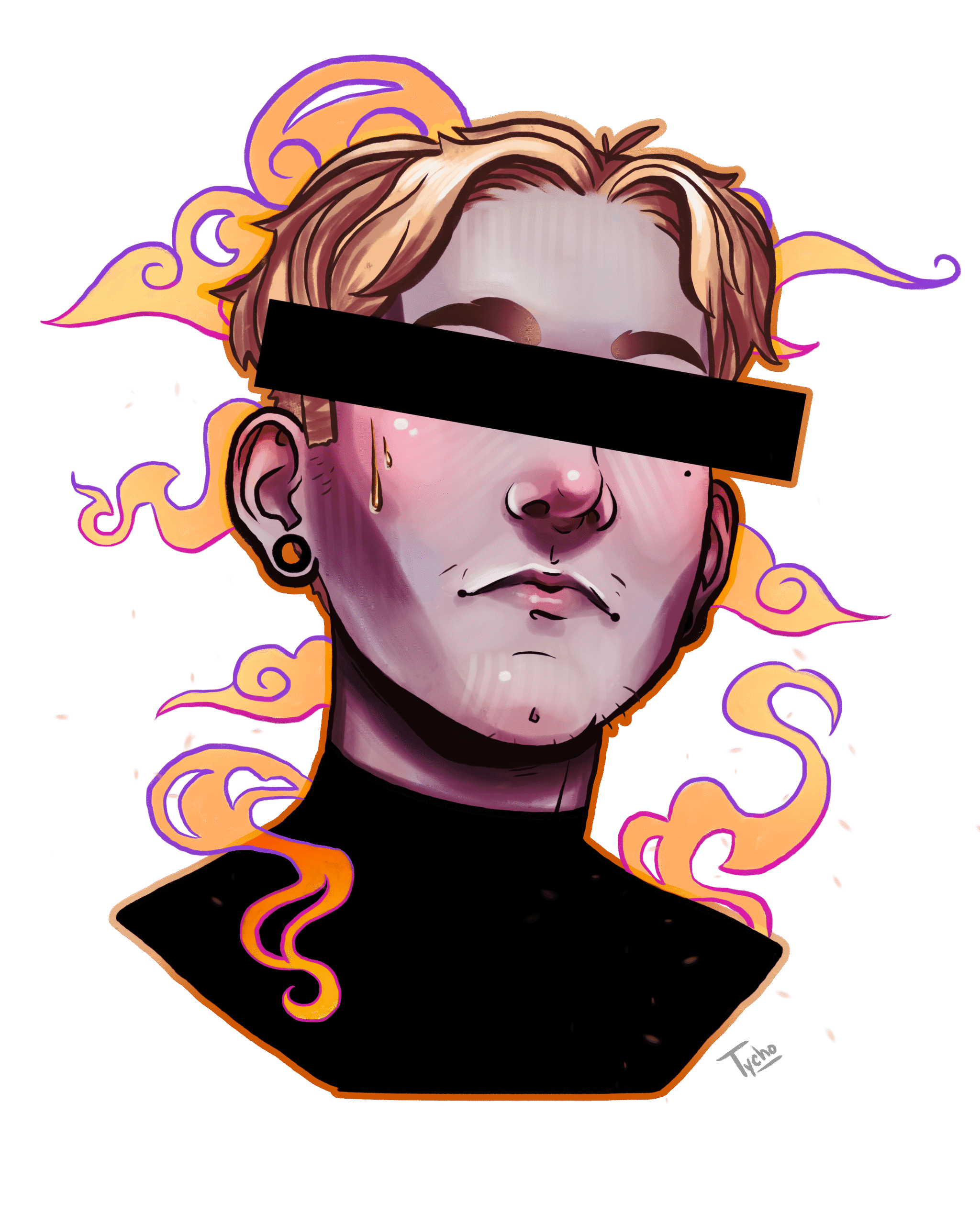 Tycho Dorian stylized self-portrait