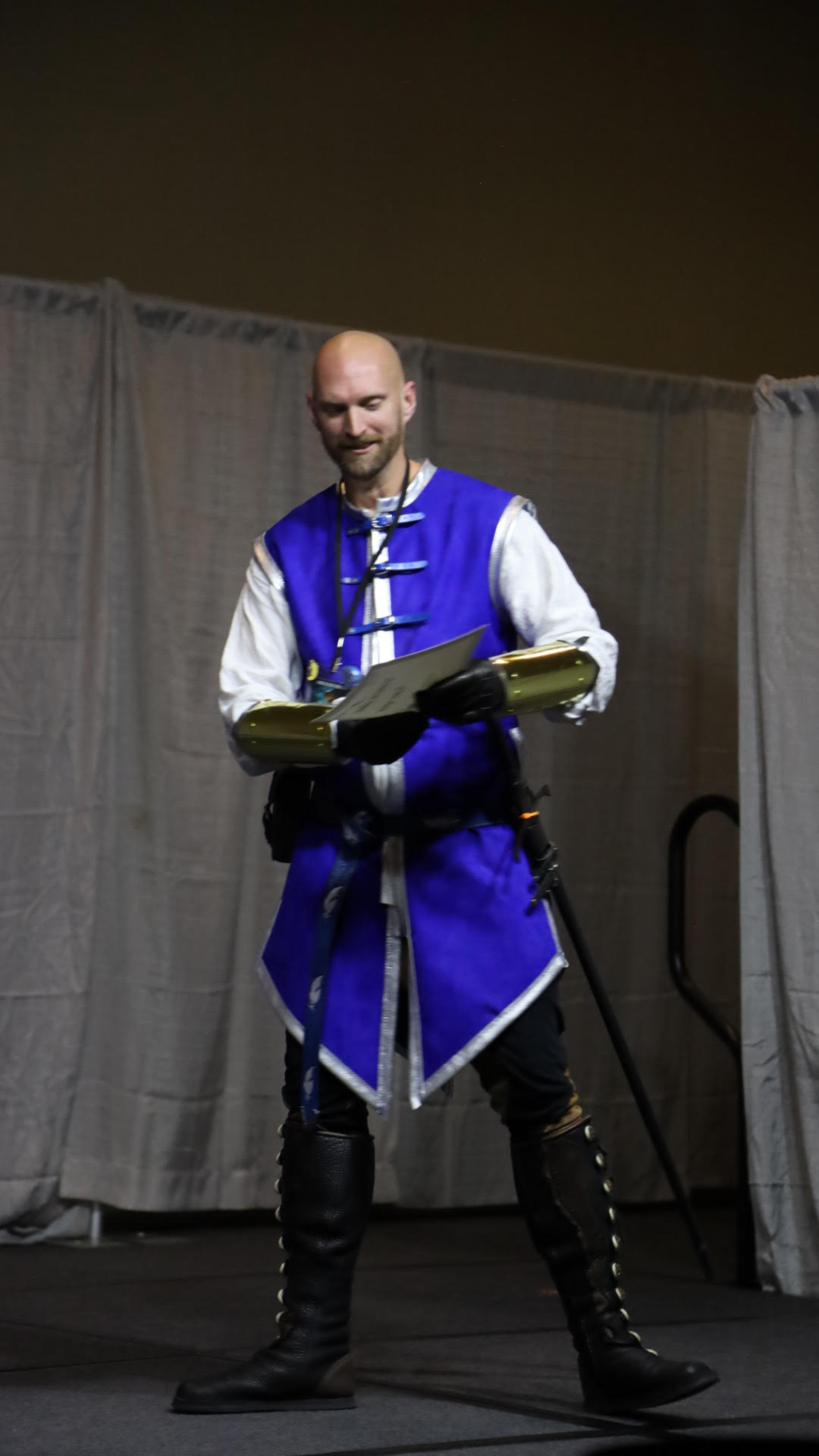 Nick Long as 14th Cent Gambeson from Original Design