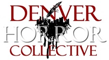 Logo for Denver Horror Collective with stylized heart and pen above.