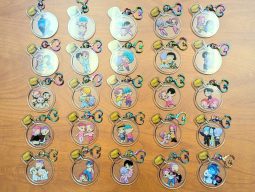 Photo of some keychains sold by Q's Apothecary